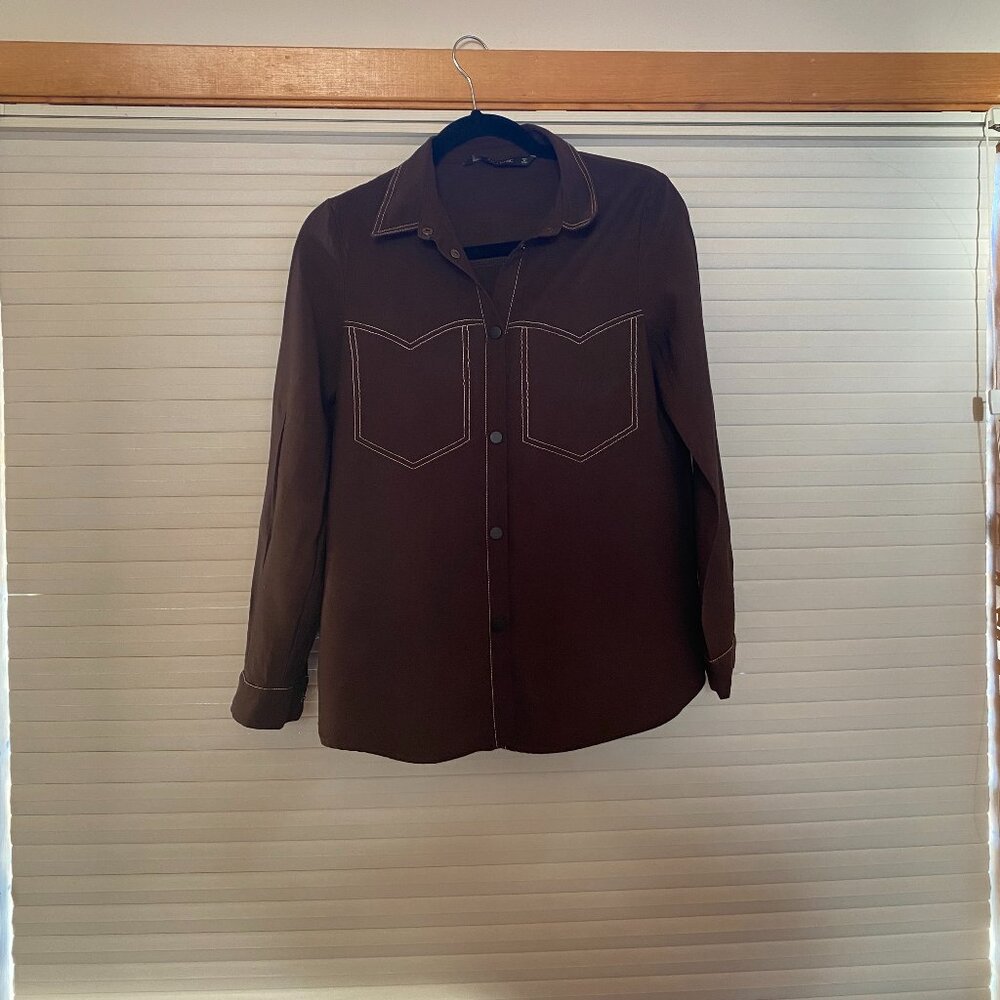 ZARA Brown Cowboy Shirt